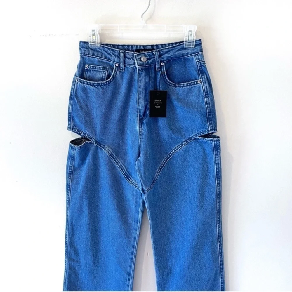 Grika Cut Out Jeans High Rise Denim Trenyol  WearHause Grika Bottom size S